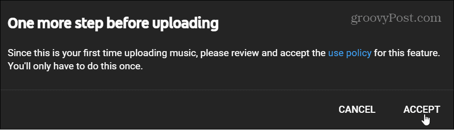 YouTube Music Use Policy