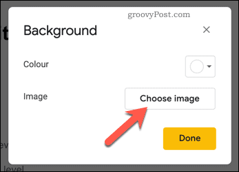 Adding a background image to a Google Slides template