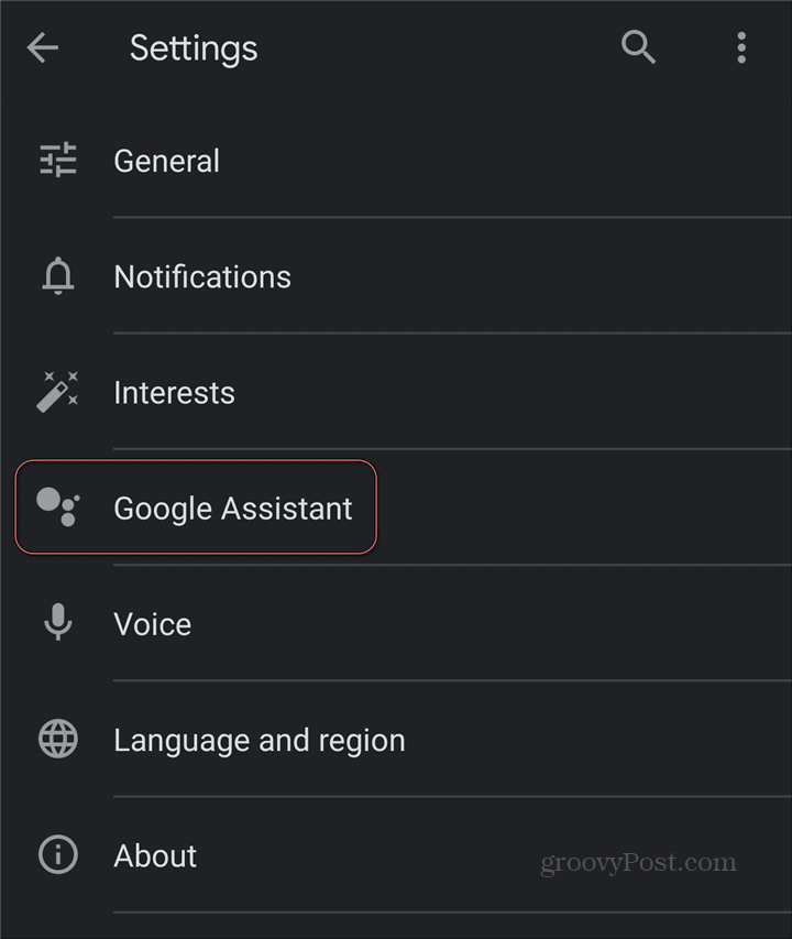 Google Assistant Google Keep settings GA
