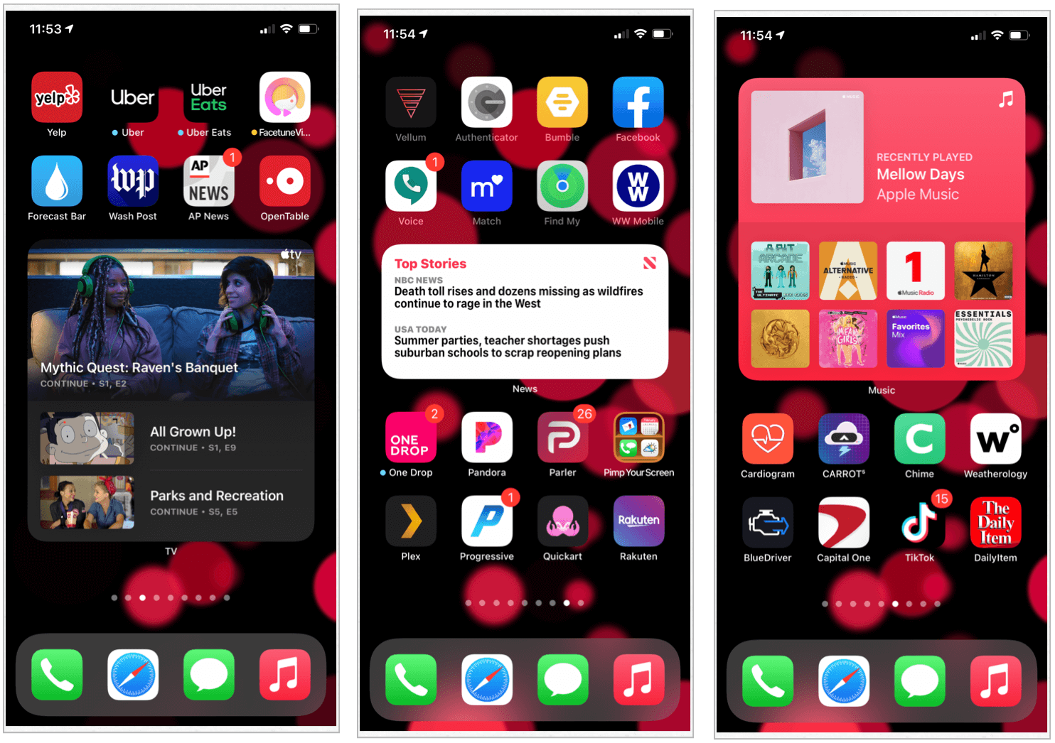 iOS widgets examples