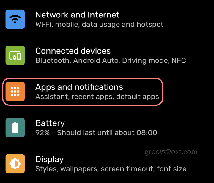 Notification History apps and notifications