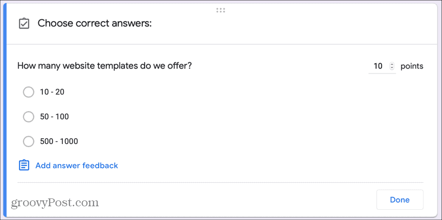 Complete the Answer Key on Google Forms