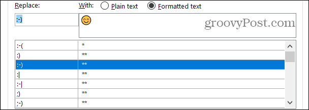 Formatted Text Replacements in Word on Windows