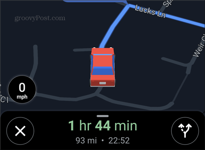 Google Maps car symbol red