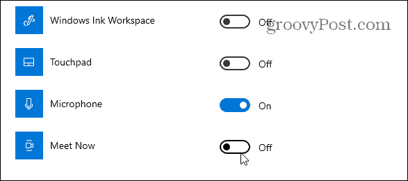 turn off meet now taskbar icon