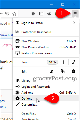Select Options in Firefox