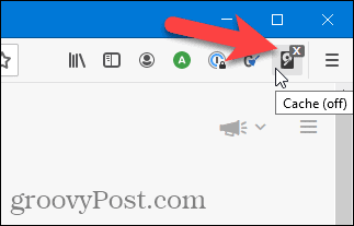 Toggle Cache add-on disabled in Firefox
