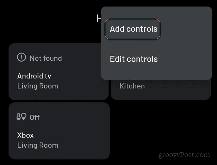 Android Smart Home controls add