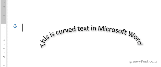 Example of curved text in Word