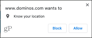 Chrome Websites Requesting Location