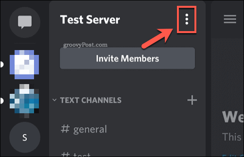 Discord app server menu icon