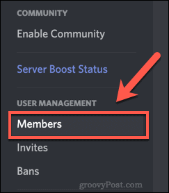 Discord Server Members List Option