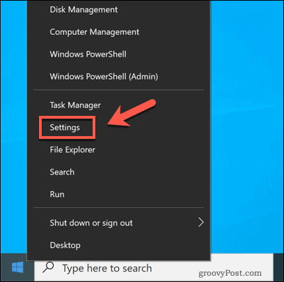 Launching Windows Settings