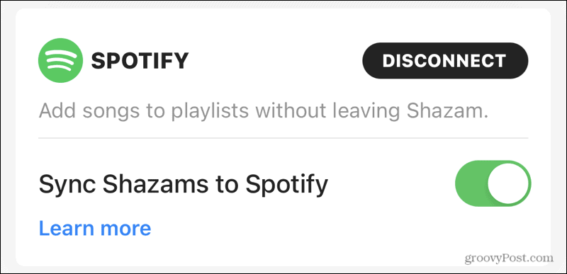 Sync Spotify with Shazam