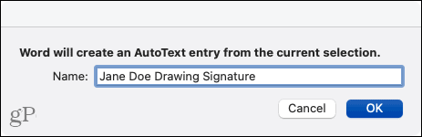 Create Reusable Signature on Mac