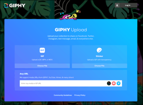 Uploading a video or GIF to GIPHY