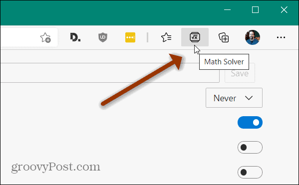 Math Solver button