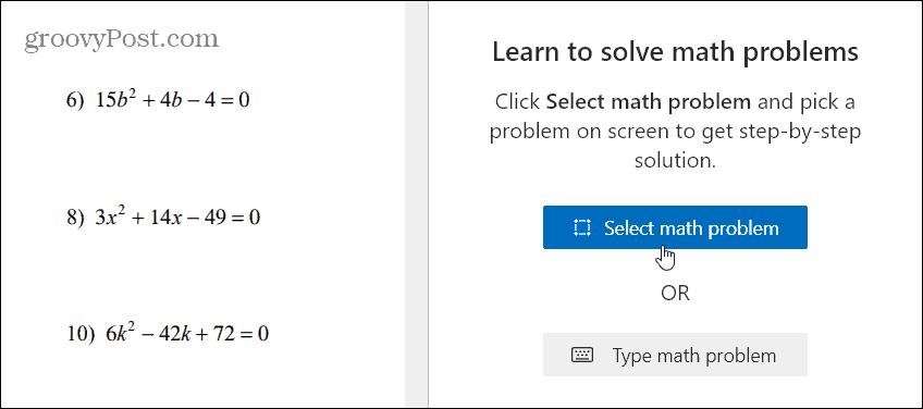 Maths solver