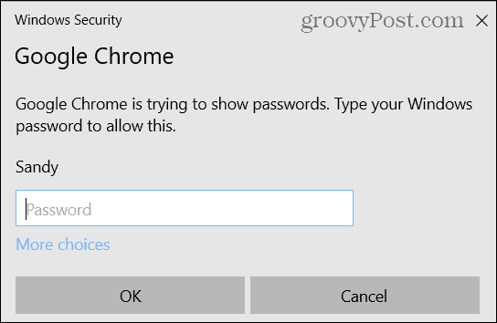 Enter Your Windows Password