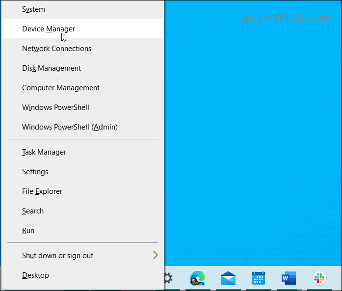 device manager power user menu