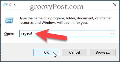 Open the Windows Registry Editor