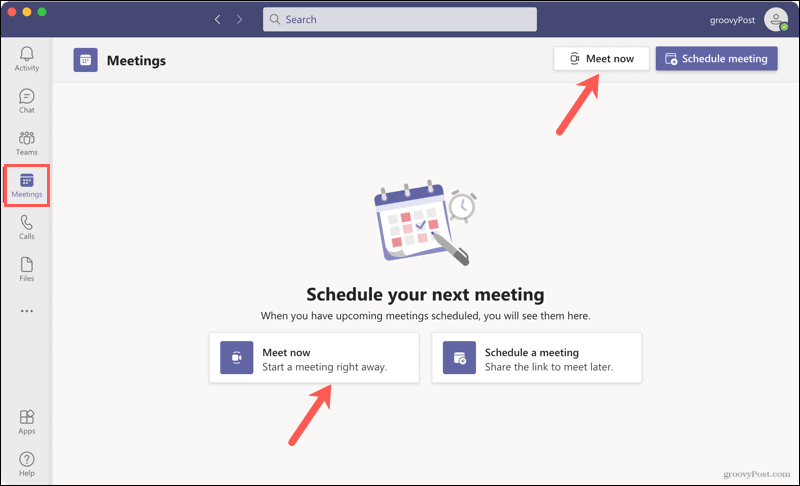 Set Up a Meeting in Microsoft Teams Immediately