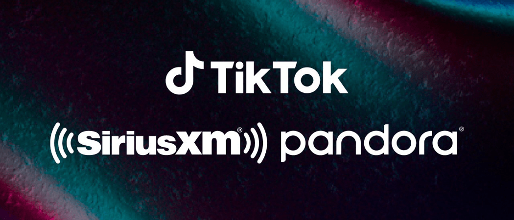 TikTok, SiriusXM, Pandora - Courtesy of PR Newswire