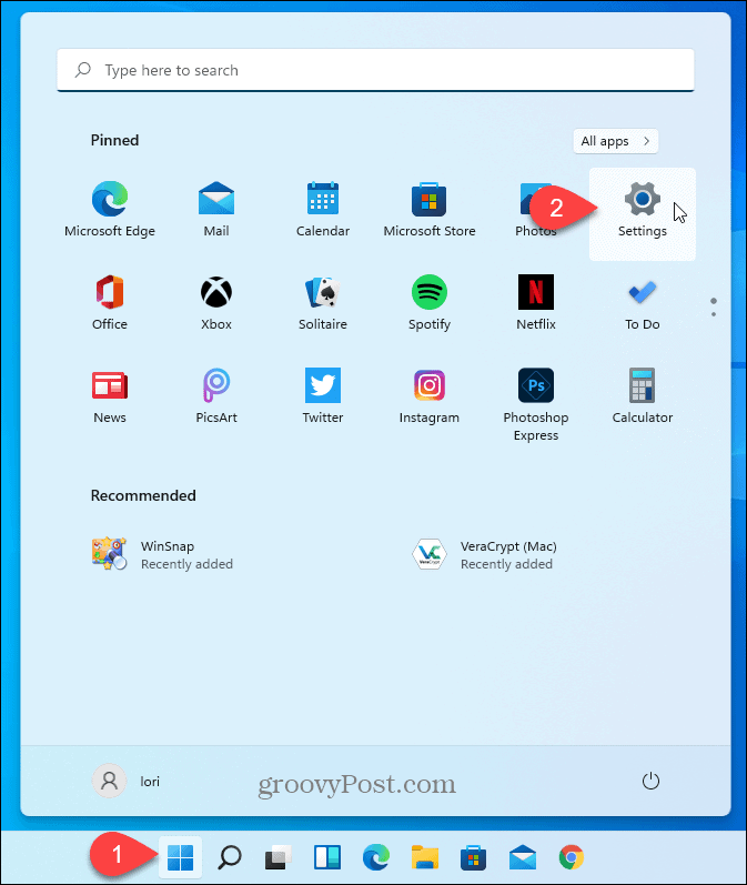 Open Windows 11 Settings