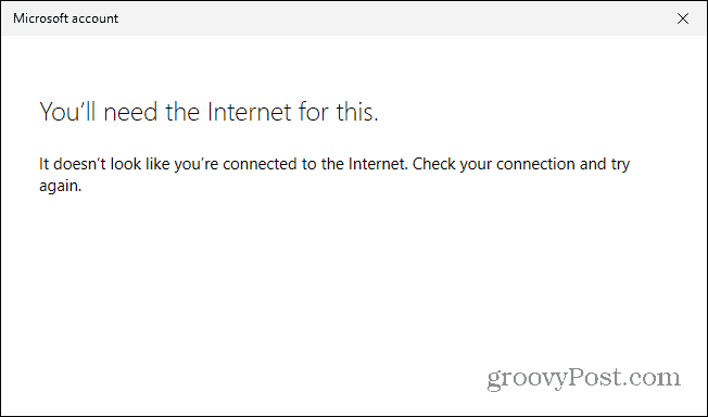 Internet Connection Error Windows 11