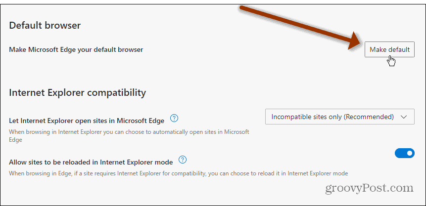 Make Edge Default Windows 11