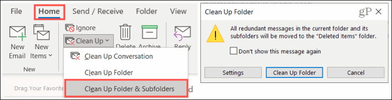 Clean Up a Folder and Subfolders
