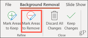 Mark Areas to Remove