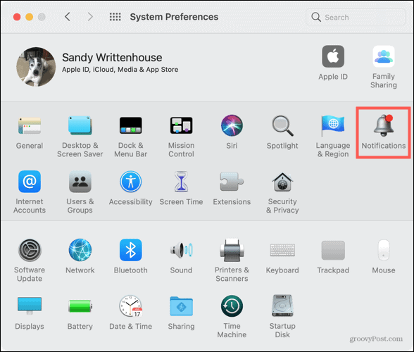 System Preferences, Notifications