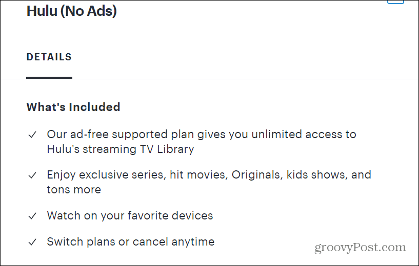 Hulu No Ads Plan