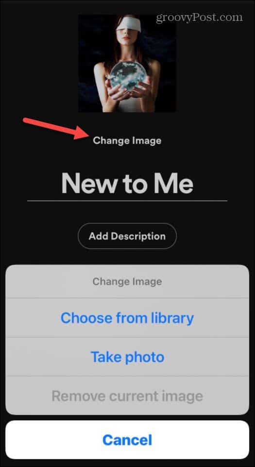 Pilih gambar atau hapus iOS