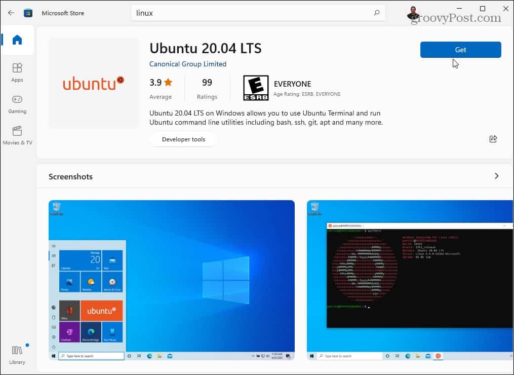 Microsoft Store Linux