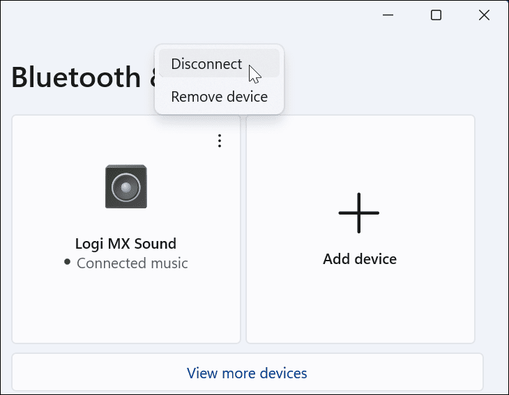 Disconnect Device