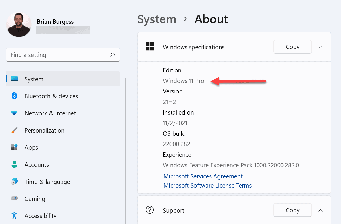 settings system about windows 11