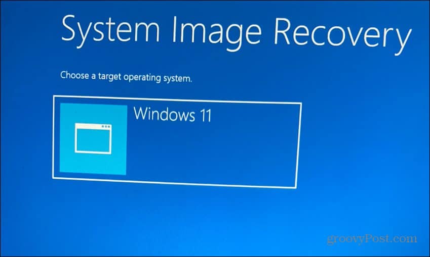 Choisissez le système d'exploitation cible Windows 11