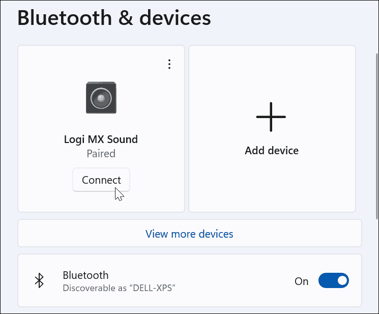 Connect Bluetooth Device