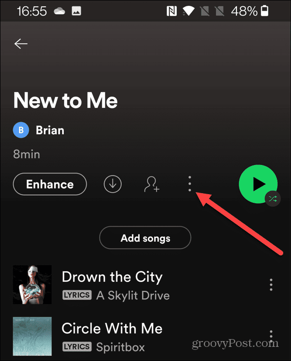 Spotify Options Android