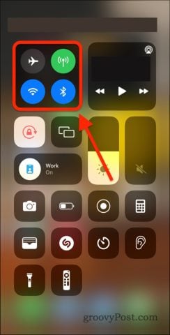 Control Center on iPhone