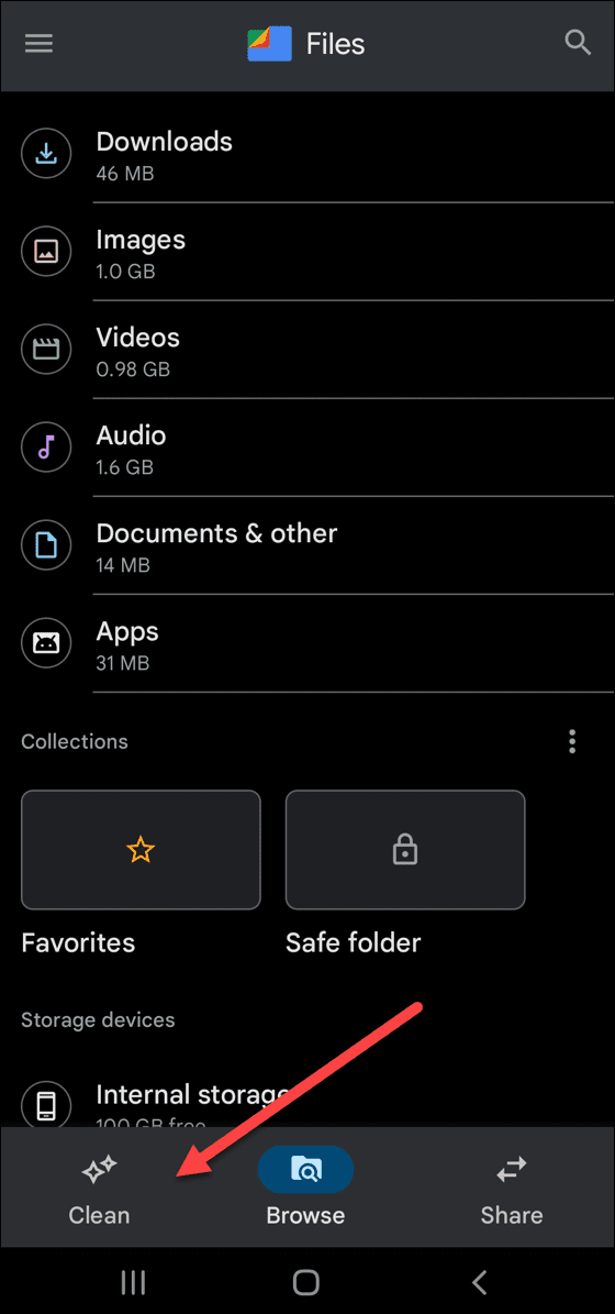 files by google clean