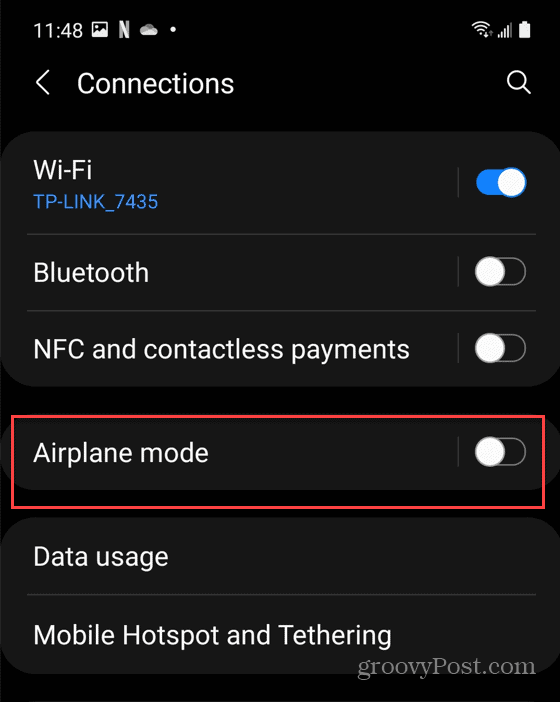 Airplane mode Android