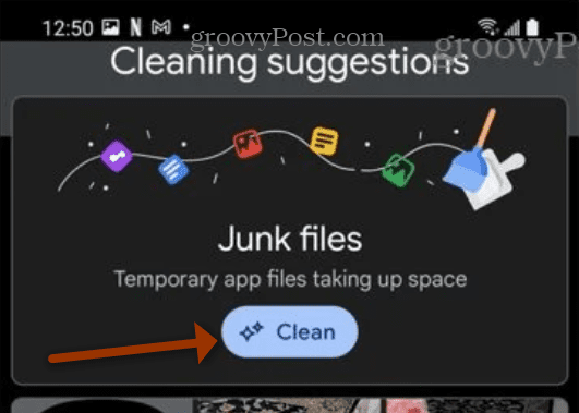 Junk files files by google app