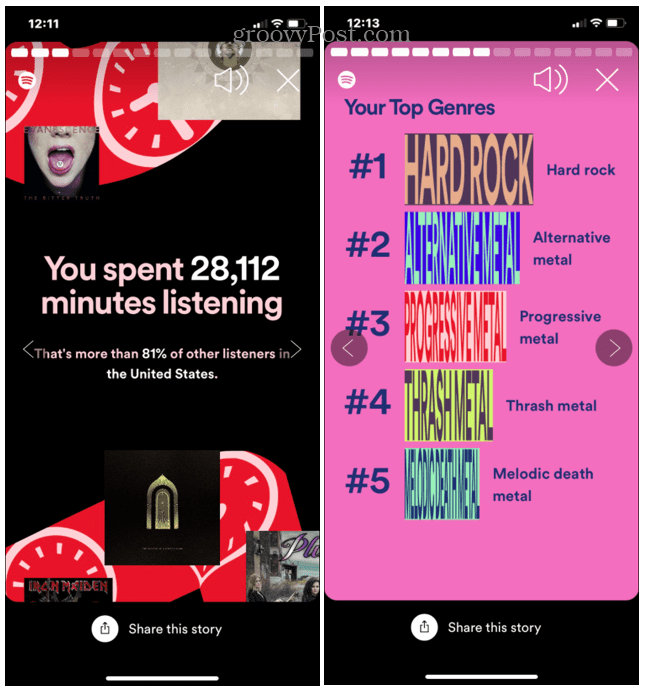 Spotify Wrapped Data Cards