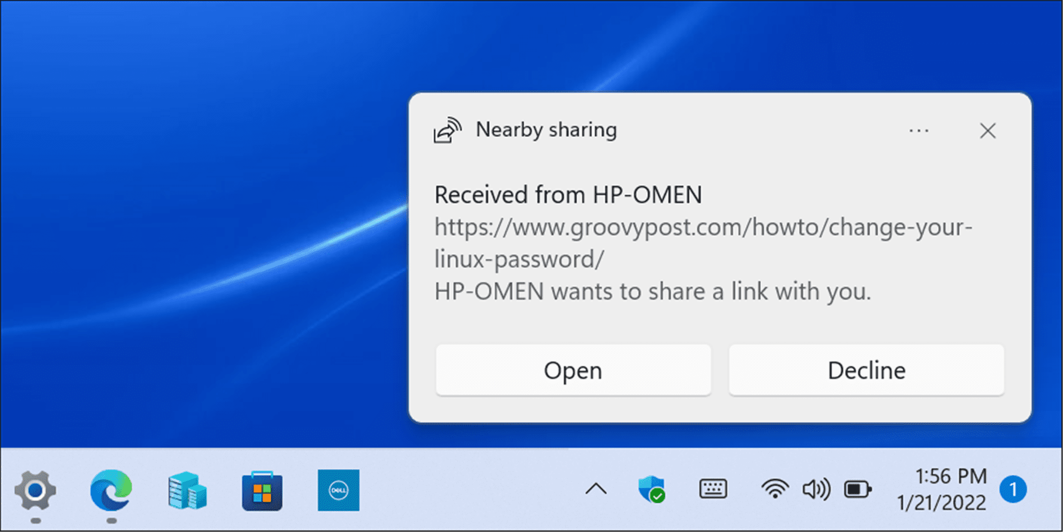 use nearby sharing on Windows 11