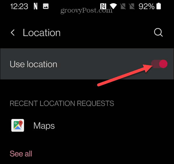 calibrer google maps Utiliser l'emplacement