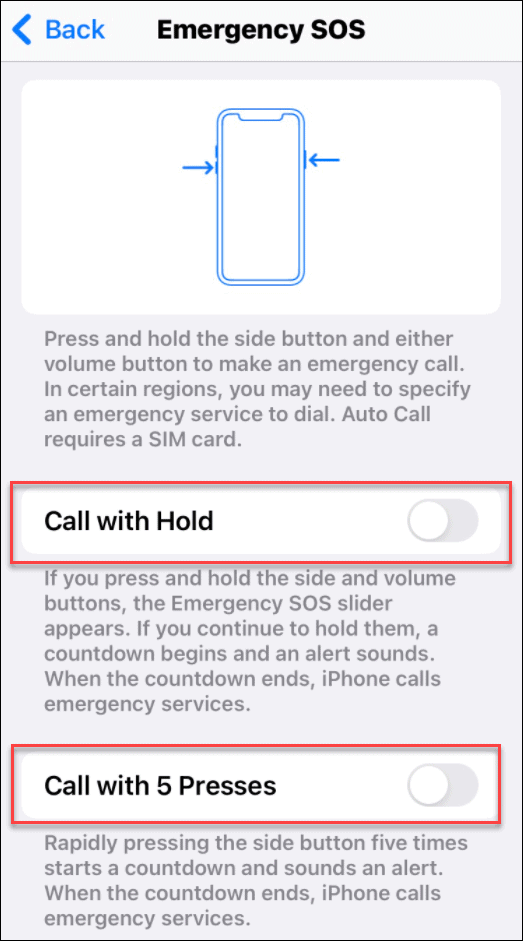 empêcher les appels 911 accidentels sur iPhone