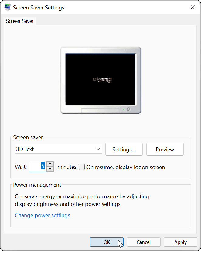  screen saver settings windows 11